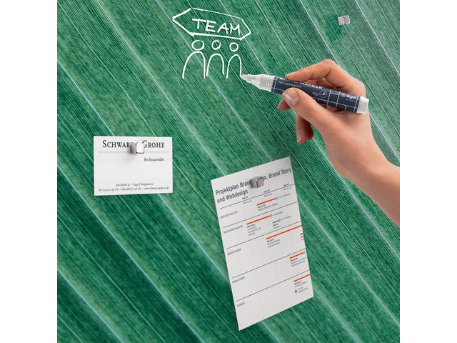 Glasmagneetboard Sigel mat PALM LEAFS 910x460x15mm 3 magn + bevestigingsmateriaal