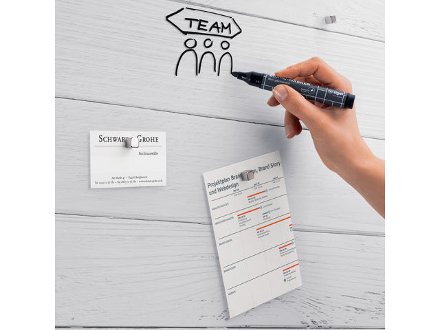 Glasmagneetbord Sigel mat WIT HOUT 1300x550x15mm 3 magn + bevestigingsmat.