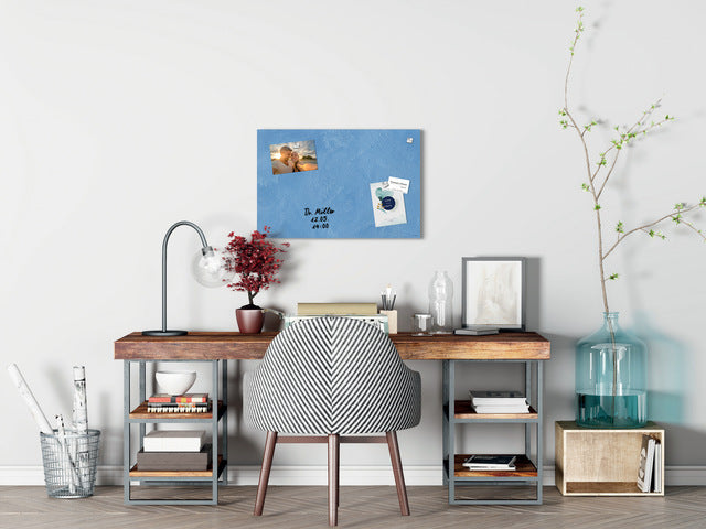 Glas-magneetborad Sigel Artverum Blauw Structuurmat. 600x400x15mm