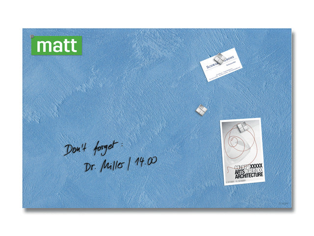 Glas-magneetborad Sigel Artverum Blauw Structuurmat. 600x400x15mm