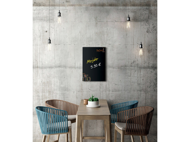 Glas-magneetbord Sigel Artverum Drinkmat. 400x600x15mm