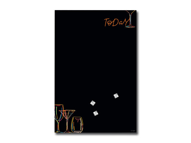 Glas-magneetbord Sigel Artverum Drinkmat. 400x600x15mm