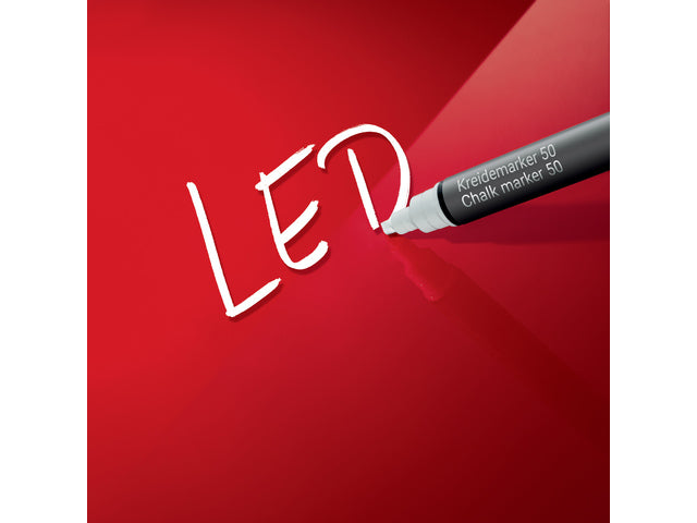 Glasmagneetbord Sigel Artverum LED licht 480x480x15 rood