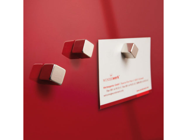 Glasmagneetbord Sigel Artverum LED licht 480x480x15 rood