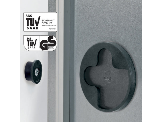 Glasmagneetbord Sigel Artverum LED licht 480x480x15 rood