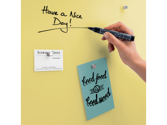 Glas-magneetboard Sigel Artverum mat pastelgeel. 600x400x15mm