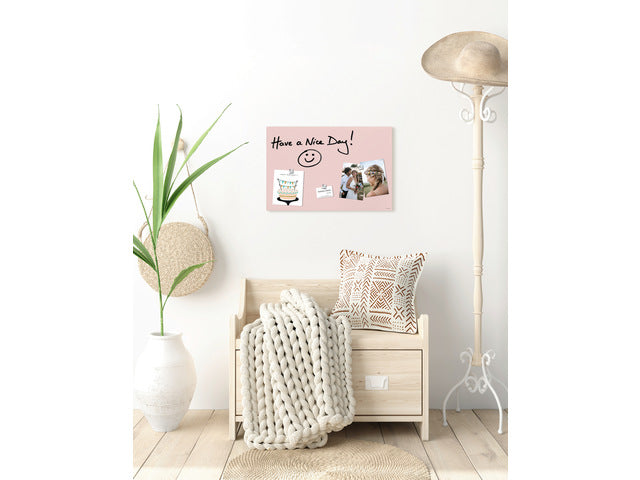 Glas-magneetbord Sigel Artverum mat rosé. 600x400x15mm