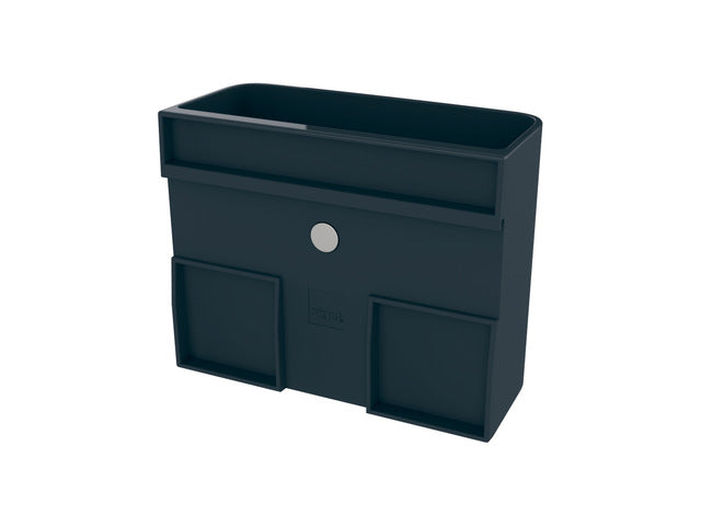 Stiftenkoker M, antraciet, inclusief magnetische clip voor bevestiging aan het glas-magneetbord, kunststof, 120x94x51 mm, 1 st
