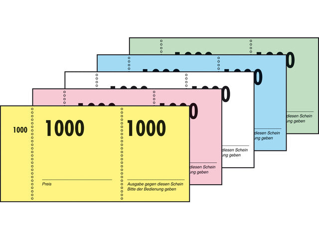 Nummerblok Sigel assorti 10 blok a 100 vel 1 t/m 1000