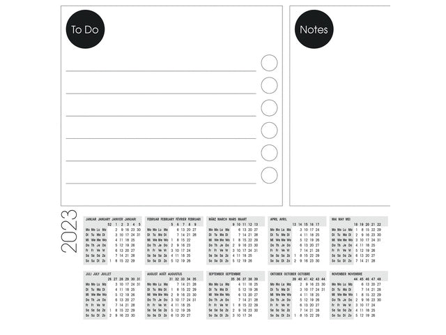 Bureauonderlegger Sigel Weekly, 42x29,7cm, 80 grams papier, 30 vel, 2-jaars kalender. 2023/2024.