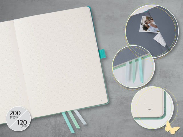 Bulletjournal Jolie A5 Gradient Sea puntgelijnde hardcover