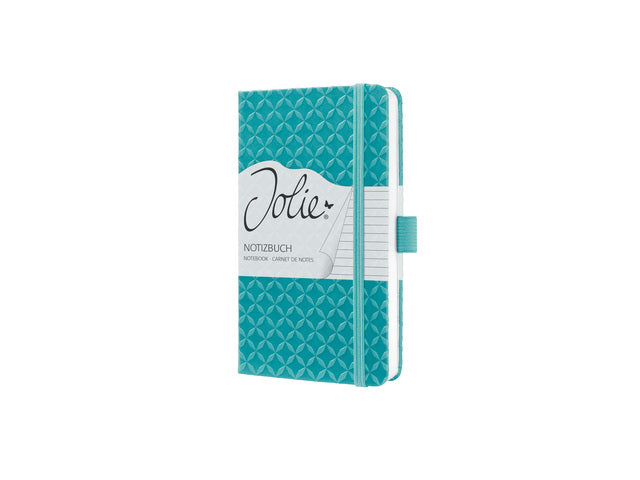 Notitieboek Sigel Jolie Flair A6 hardcover gelinieerd Aqua groen