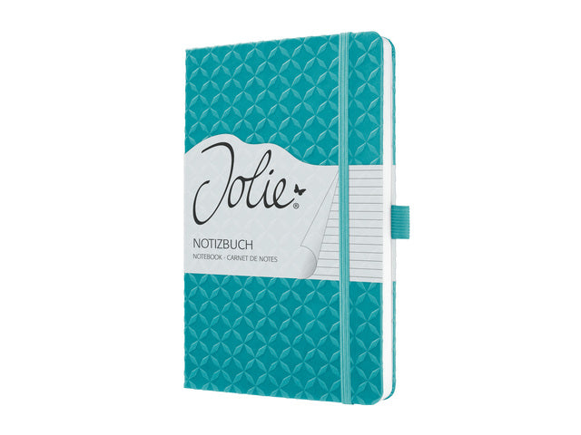 Notitieboek Sigel Jolie Flair A5 hardcover gelinieerd aqua groen