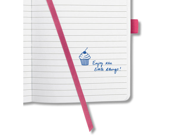 Notitieboek Sigel Jolie Flair A6 hardcover gelinieerd Fuchsia roze