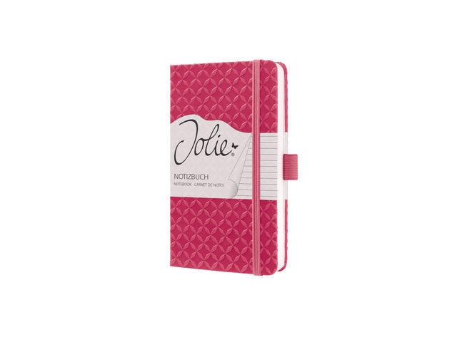 Notitieboek Sigel Jolie Flair A6 hardcover gelinieerd Fuchsia roze
