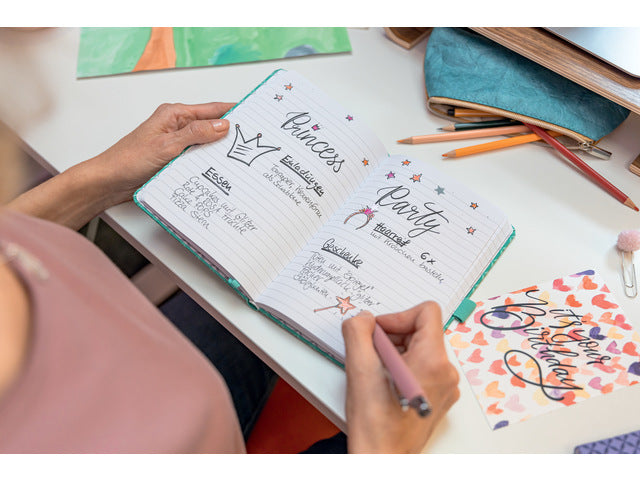 Notitieboek Jolie Flair A6 DONKER PAARS gelinieerd 174pag 80gr HC