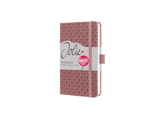 Notitieboek Jolie Flair A6 stoffig rood gelinieerd hardcover