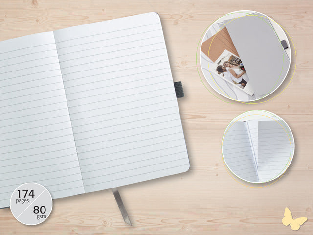 Notitieboek Jolie Flair A5 stoffig rood gelinieerd hardcover