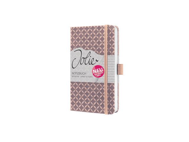 Notitieboek Jolie Flair A6 parelroze gelinieerd hardcover