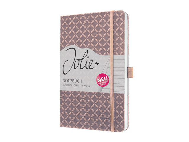 Notitieboek Jolie Flair A5 parelroze gelinieerd hardcover