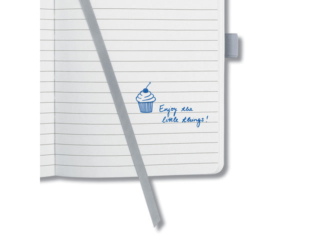 Notitieboek Sigel Jolie Impress A6 hardcover gelinieerd 'Glacier Grey'