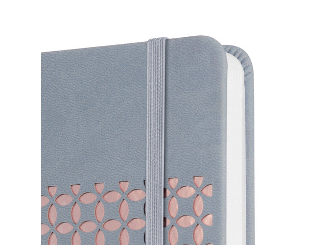 Benachrichtigungsbuch Sigel Jolie Impress A5 gebundenes Hardcover mit Linien „Glacier Grey“