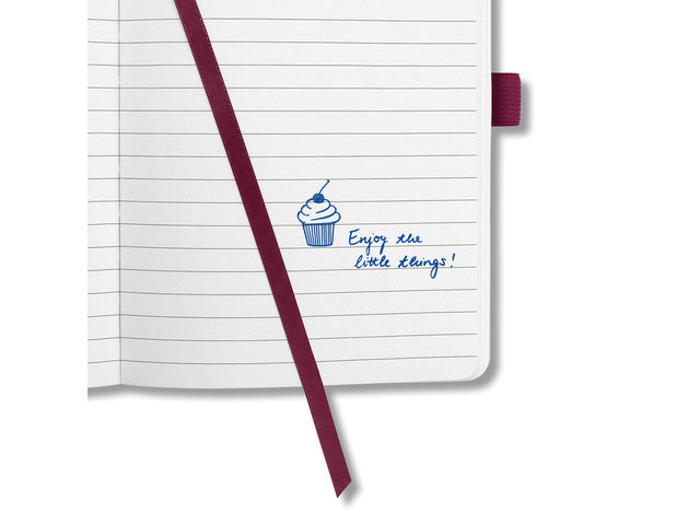 Notitieboek Sigel Jolie Beauty A6 hardcover gelinieerd roze