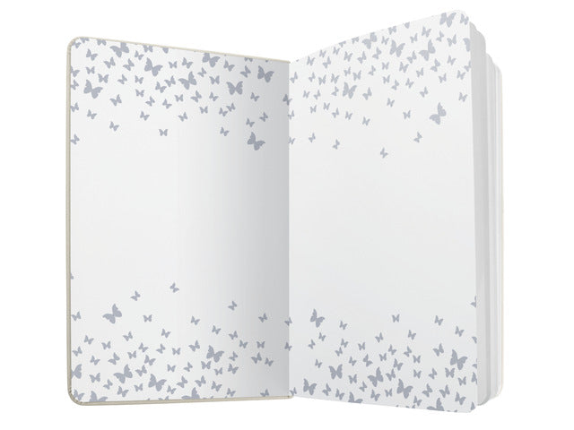 Notitieboek Jolie A5 Butterfly Confetti Lime HC, 174pag gelinieerd.