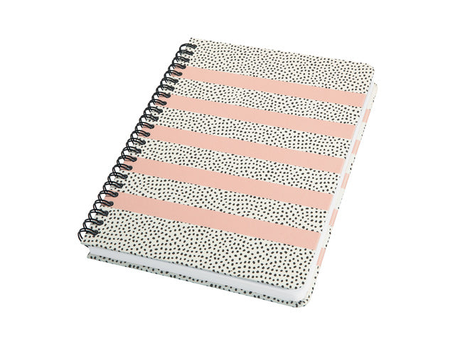Notitieboek Jolie Inspire A5 spiraal Sweet Dots. Punt-uitgelijnd. 120pagina's 100grams papier Hardcover