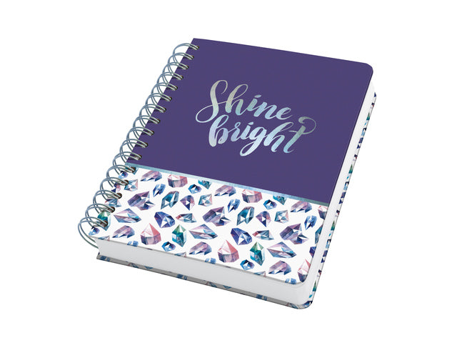 Notitieboek Jolie A5 spir. FAIRY GEMS punt-uitgelijnd 240pag 120gr HC