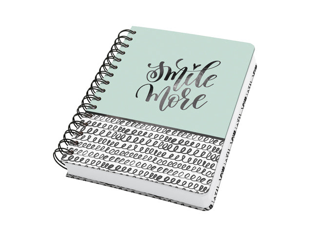 Notitieboek Jolie A5 spir. CURLY MINT punt-uitgelijnd 240pag 120gr HC