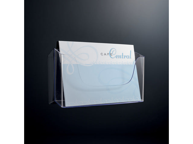 Maphouder Sigel wandmodel A4 liggend transparant acryl 1 vak