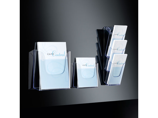 Maphouder Sigel wandmodel 3xA4 transparant acryl