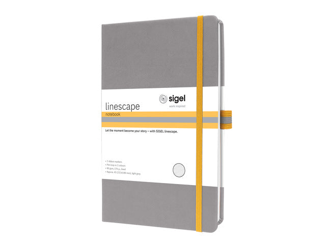 Benachrichtigungsbuch Linescape A5, hellgrau, gelinieert, Hardcover