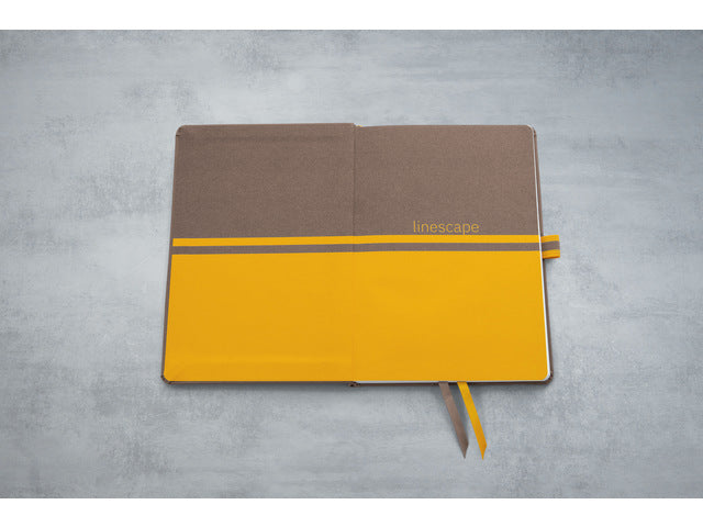 Notitieboek Linescape A5 bruin gelinieerd hardcover