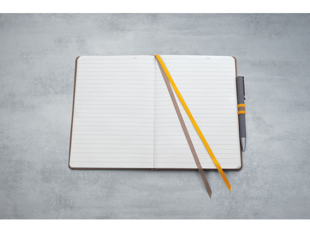 Benachrichtigungsbuch Linescape A5 braun gelinieert Hardcover