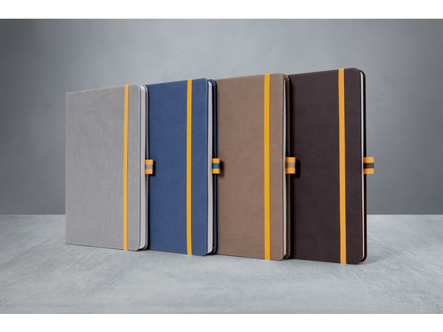 Benachrichtigungsbuch Linescape A5 braun gelinieert Hardcover