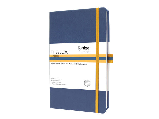 Notitieboek Linescape A5 blauw gelinieerd hardcover