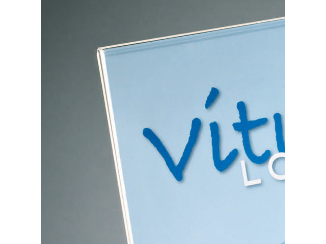 Info/Prijsstandaard Sigel Acryl transparent für 10 Stück