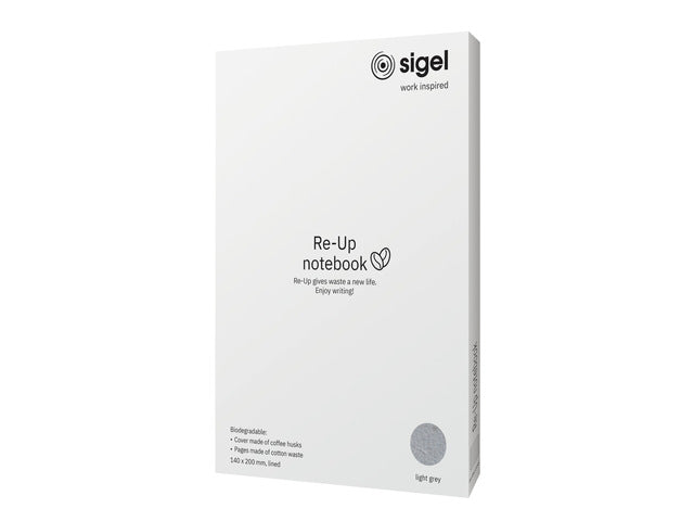 Notitieboek Re-Up A5 lichtgrijs gelinieerd softcover