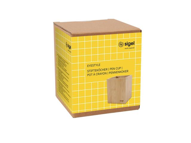 Pennenkoker EYE STYLE bamboe 92x92x106mm