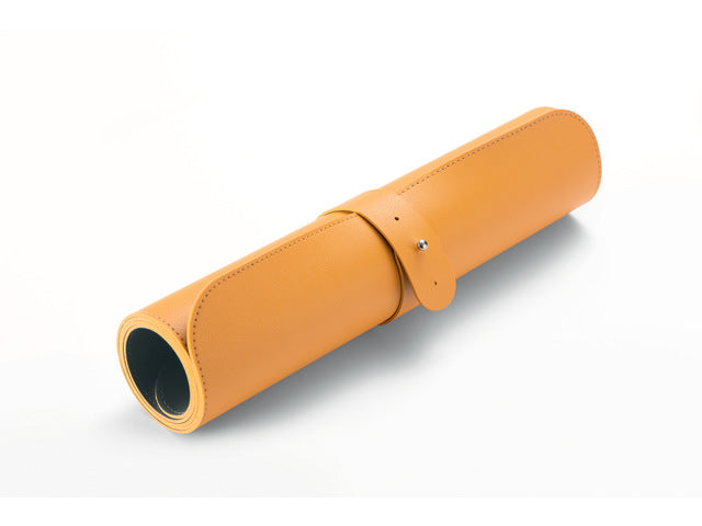 Onderlegger oprolbaar Sigel geel-grijs, 800x300x2mm imitatieleer, dubbelzijdig