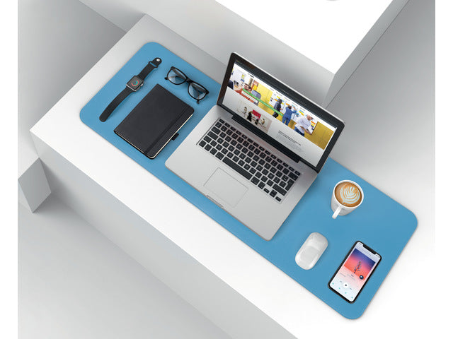 Onderlegger oprolbaar Sigel blauw-groen, 800x300x2mm imitatieleer, dubbelzijdig