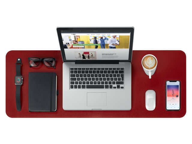 Onderlegger oprolbaar Sigel zwart-rood, 800x300x2mm imitatieleer, dubbelzijdig