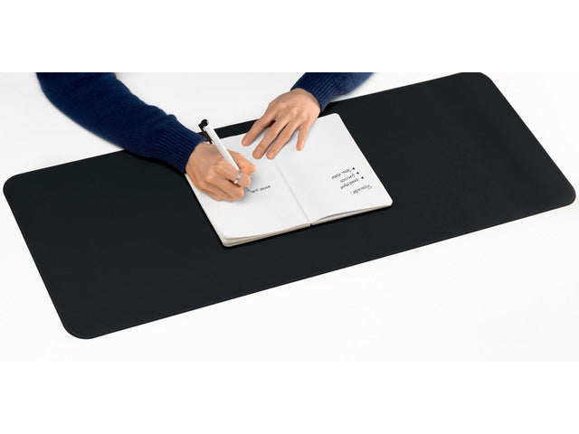 Onderlegger oprolbaar Sigel zwart-zwart, 800x300x2mm imitatieleer, dubbelzijdig