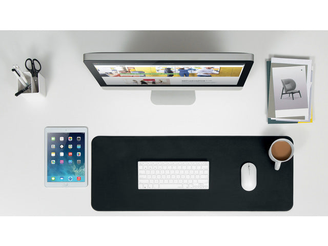 Onderlegger oprolbaar Sigel zwart-zwart, 800x300x2mm imitatieleer, dubbelzijdig