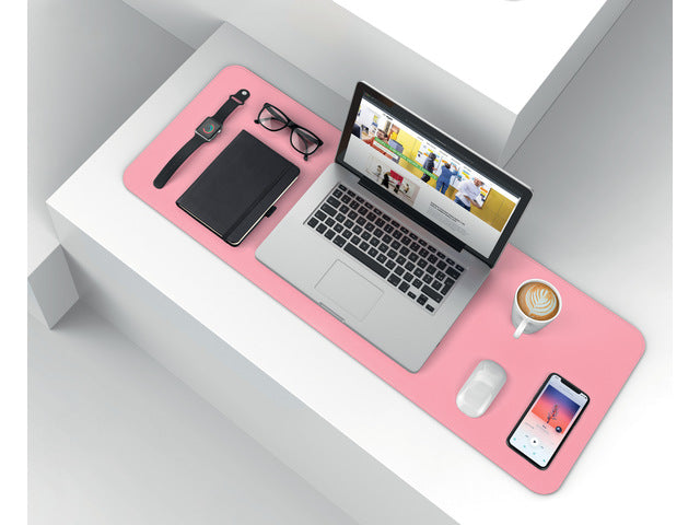 Onderlegger oprolbaar Sigel roze-zilver, 800x300x2mm imitatieleer, dubbelzijdig