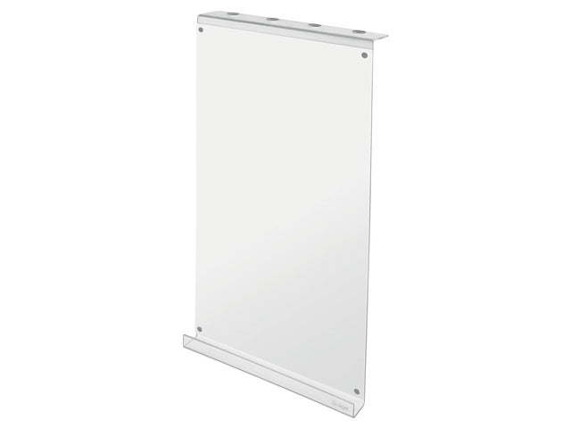 Acryl-Schreibtisch Sigel, transparent, 300 x 600 x 60 mm