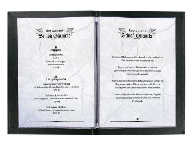 Menukaart map Sigel A5 grijs voor 8 blad