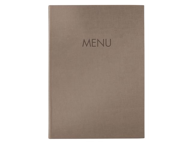 Menukaart map Sigel A4 bruin voor 8 blad